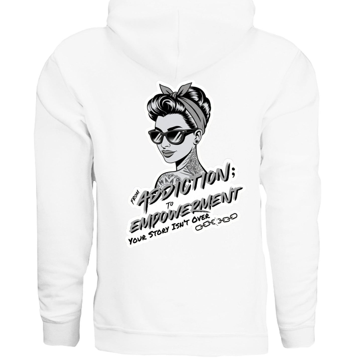 Grey Addiction → Empowerment Hoodie | Fierce Sweatshirt - Bubble Gum Wink