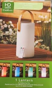 HD Designs Outdoor Color Changing Lantern - Solar Powered - 7 Color 3 Modes - Bubble Gum Wink