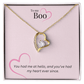 Heart Necklace, To My Boo - Bubble Gum Wink