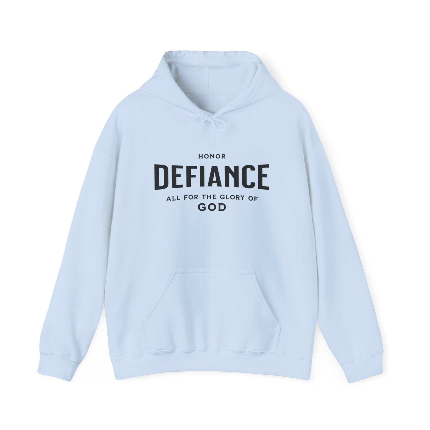 Honor Defiance Pullover Hoodie | Christian Hoodie for Bold Faith - Bubble Gum Wink