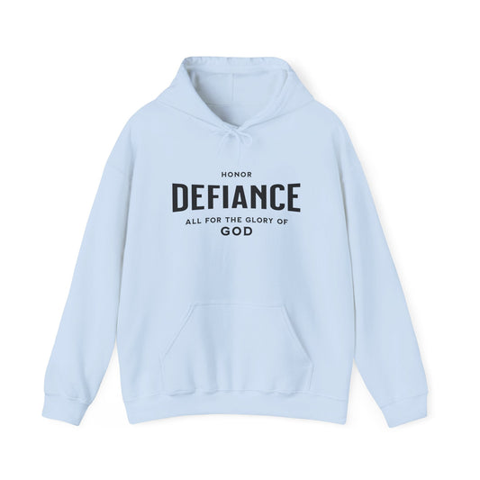 Honor Defiance Pullover Hoodie | Christian Hoodie for Bold Faith - Bubble Gum Wink