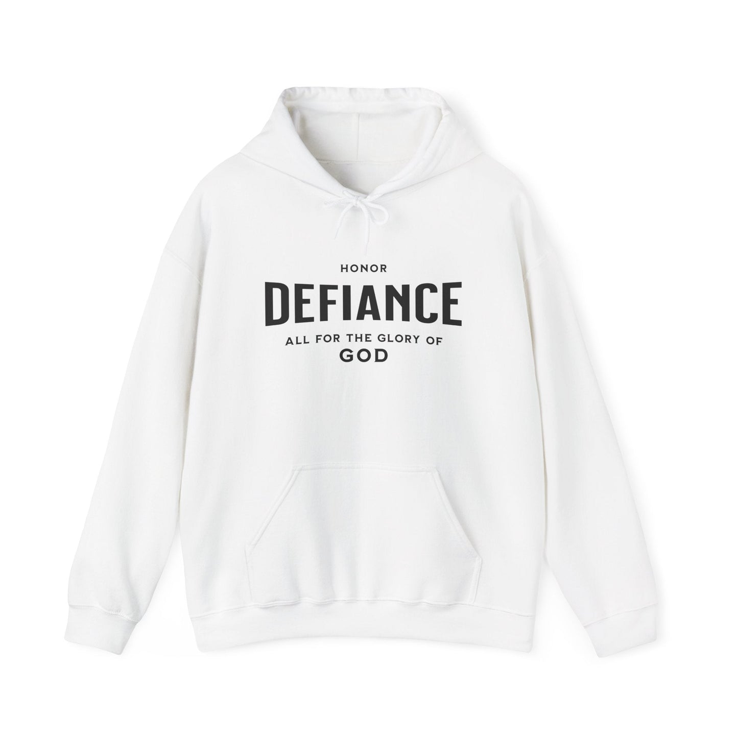 Honor Defiance Pullover Hoodie | Christian Hoodie for Bold Faith - Bubble Gum Wink