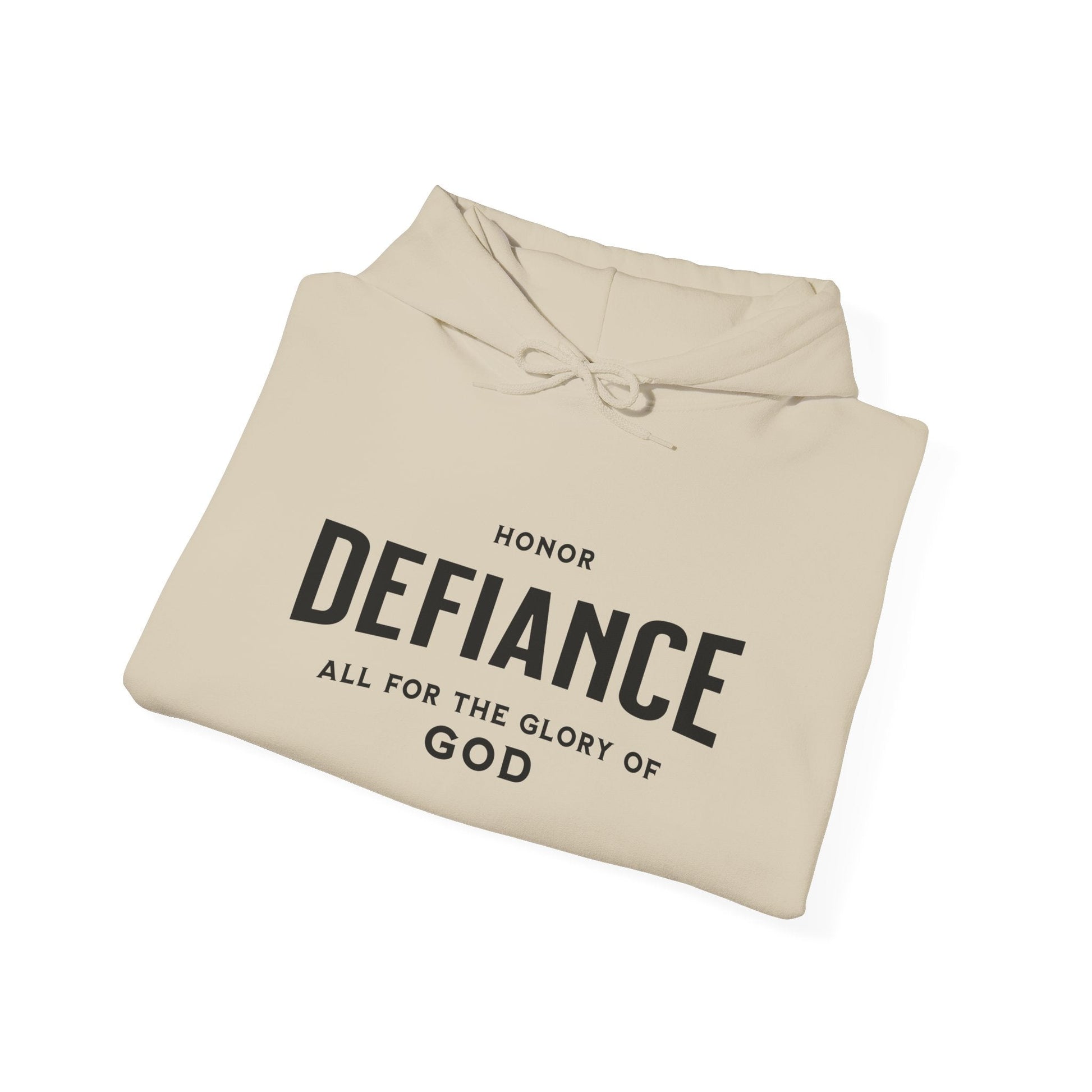 Honor Defiance Pullover Hoodie | Christian Hoodie for Bold Faith - Bubble Gum Wink
