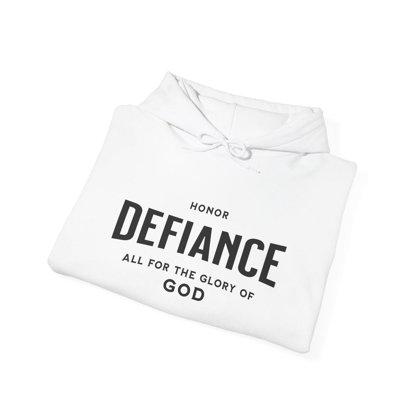 Honor Defiance Pullover Hoodie | Christian Hoodie for Bold Faith - Bubble Gum Wink