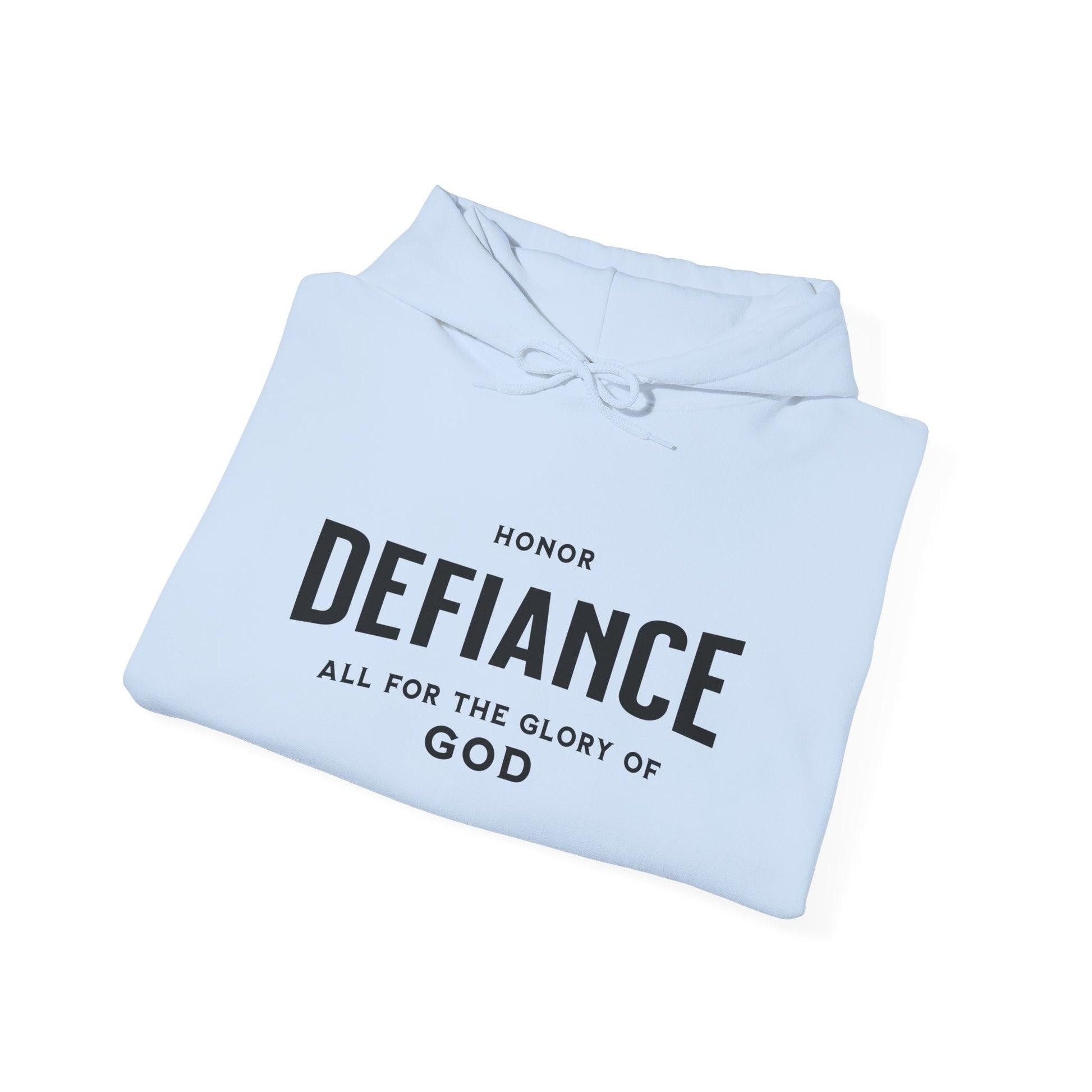 Honor Defiance Pullover Hoodie | Christian Hoodie for Bold Faith - Bubble Gum Wink