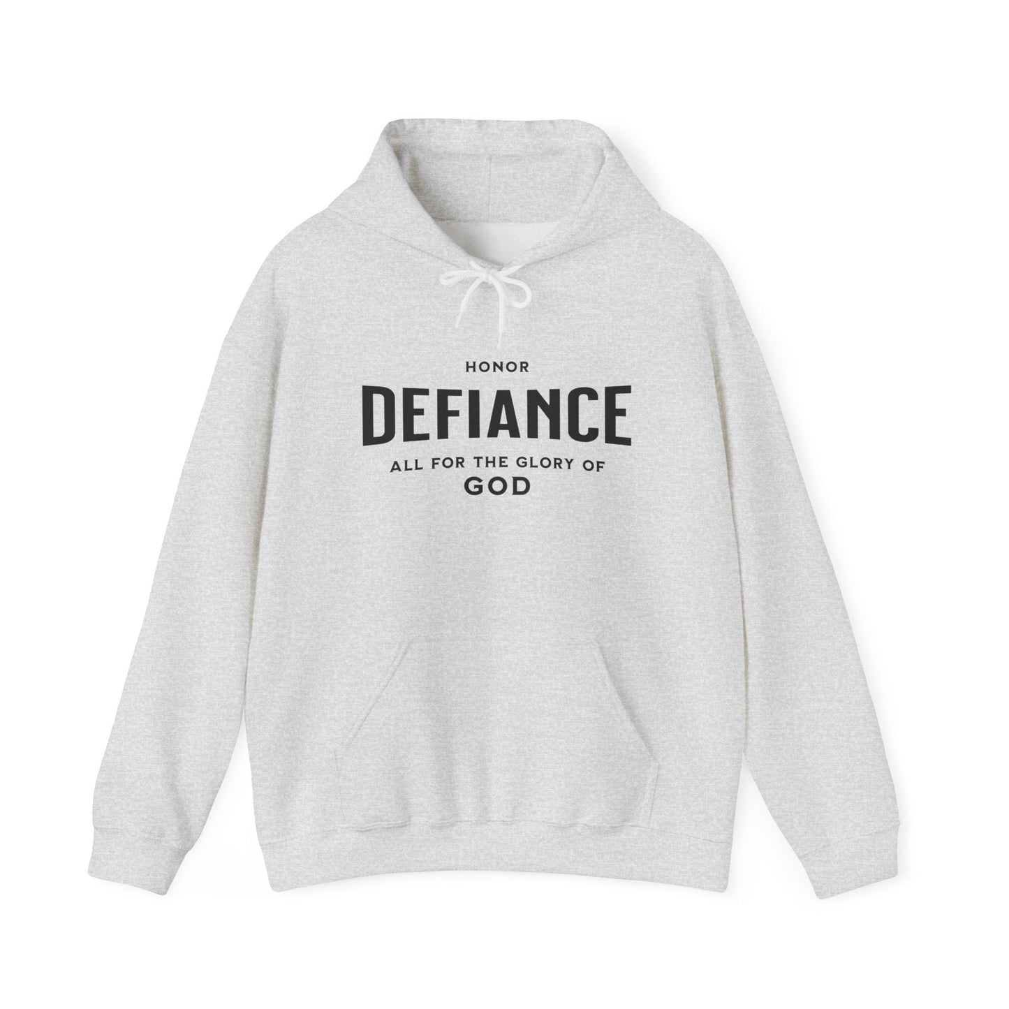 Honor Defiance Pullover Hoodie | Christian Hoodie for Bold Faith - Bubble Gum Wink