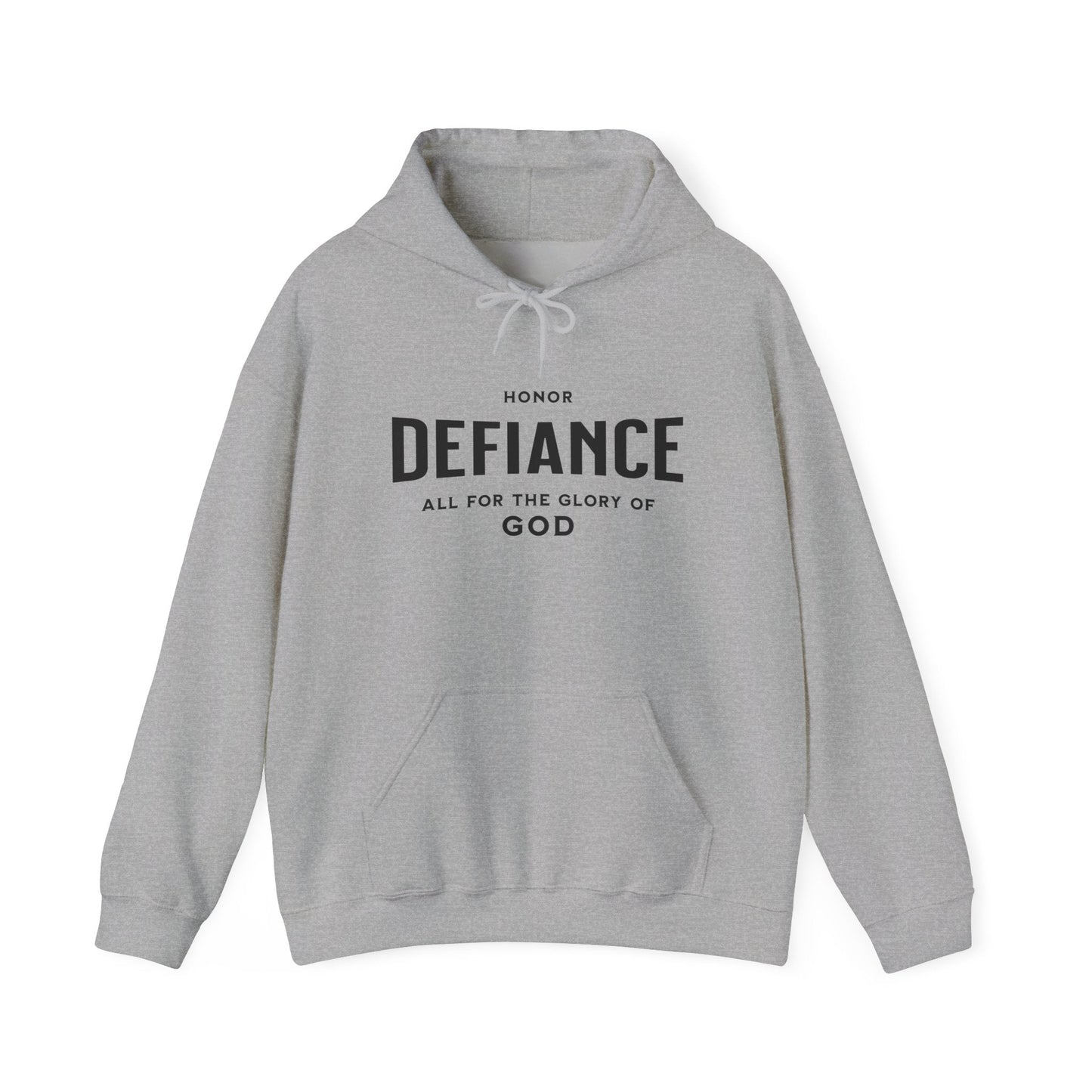 Honor Defiance Pullover Hoodie | Christian Hoodie for Bold Faith - Bubble Gum Wink
