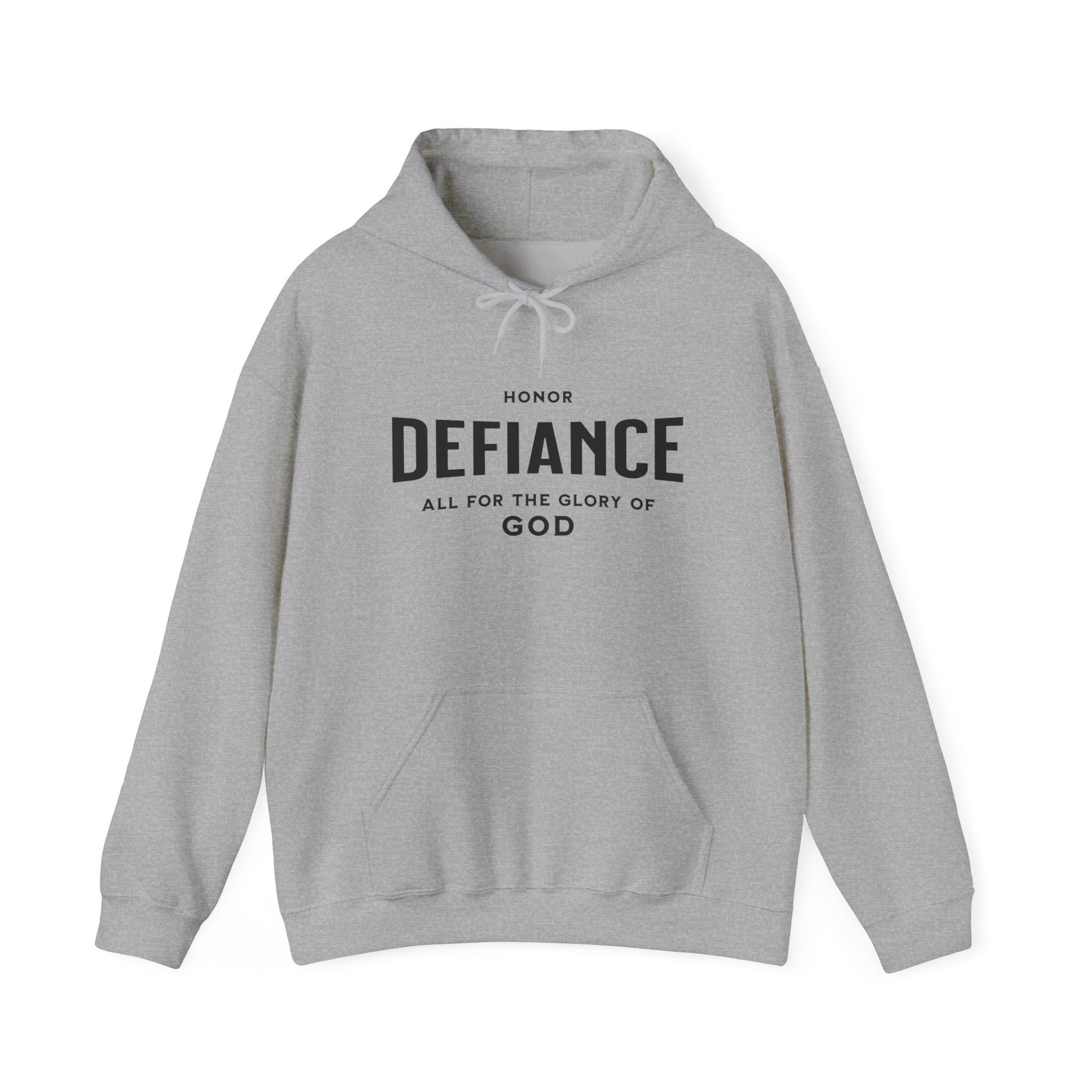 Honor Defiance Pullover Hoodie | Christian Hoodie for Bold Faith - Bubble Gum Wink