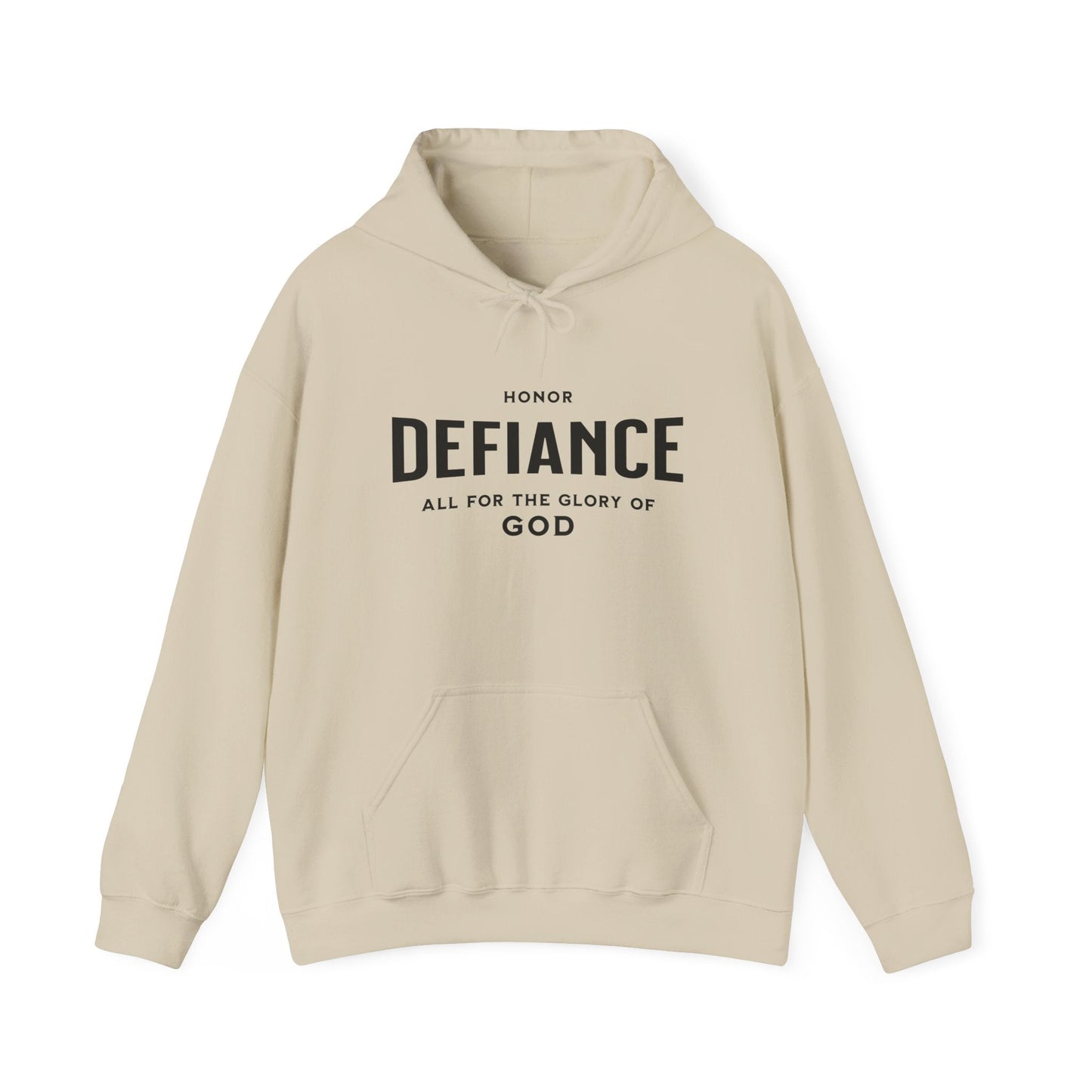 Honor Defiance Pullover Hoodie | Christian Hoodie for Bold Faith - Bubble Gum Wink