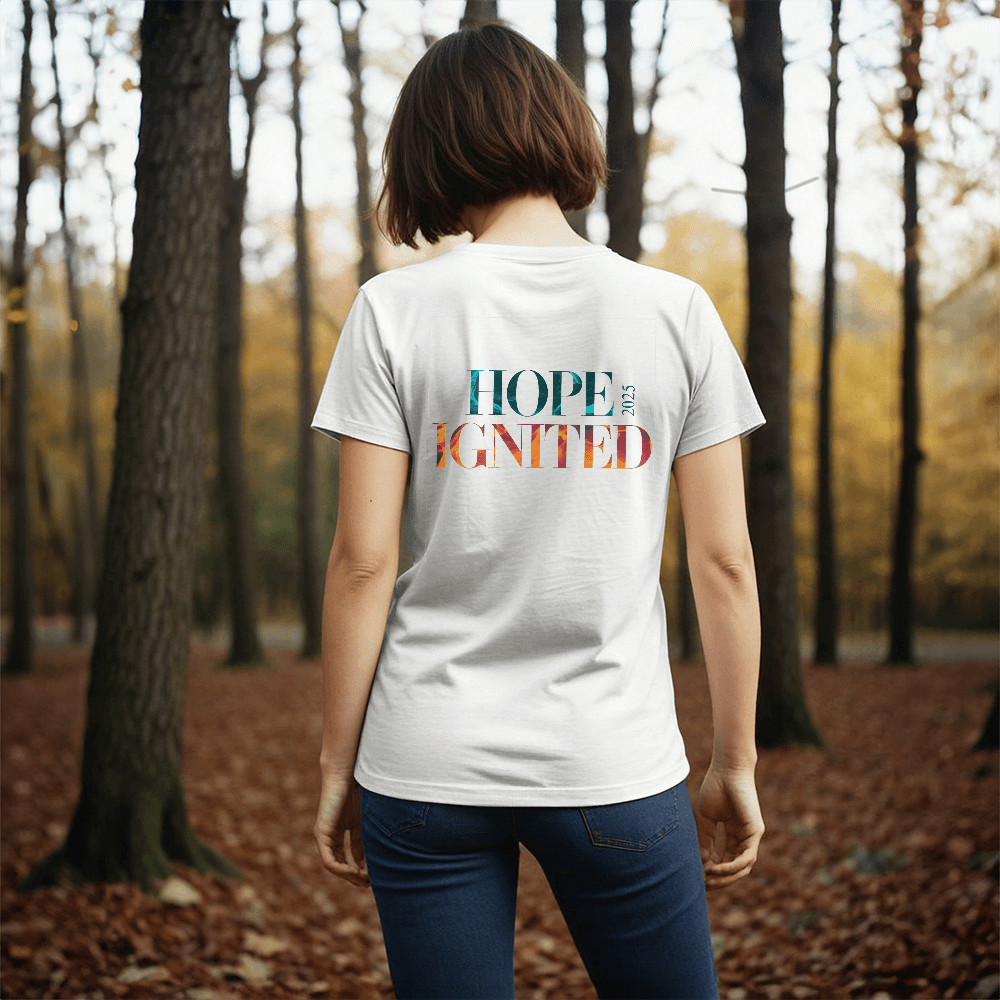 Hope Ignited ’25 | Inspirational Unisex T-Shirt - Bubble Gum Wink