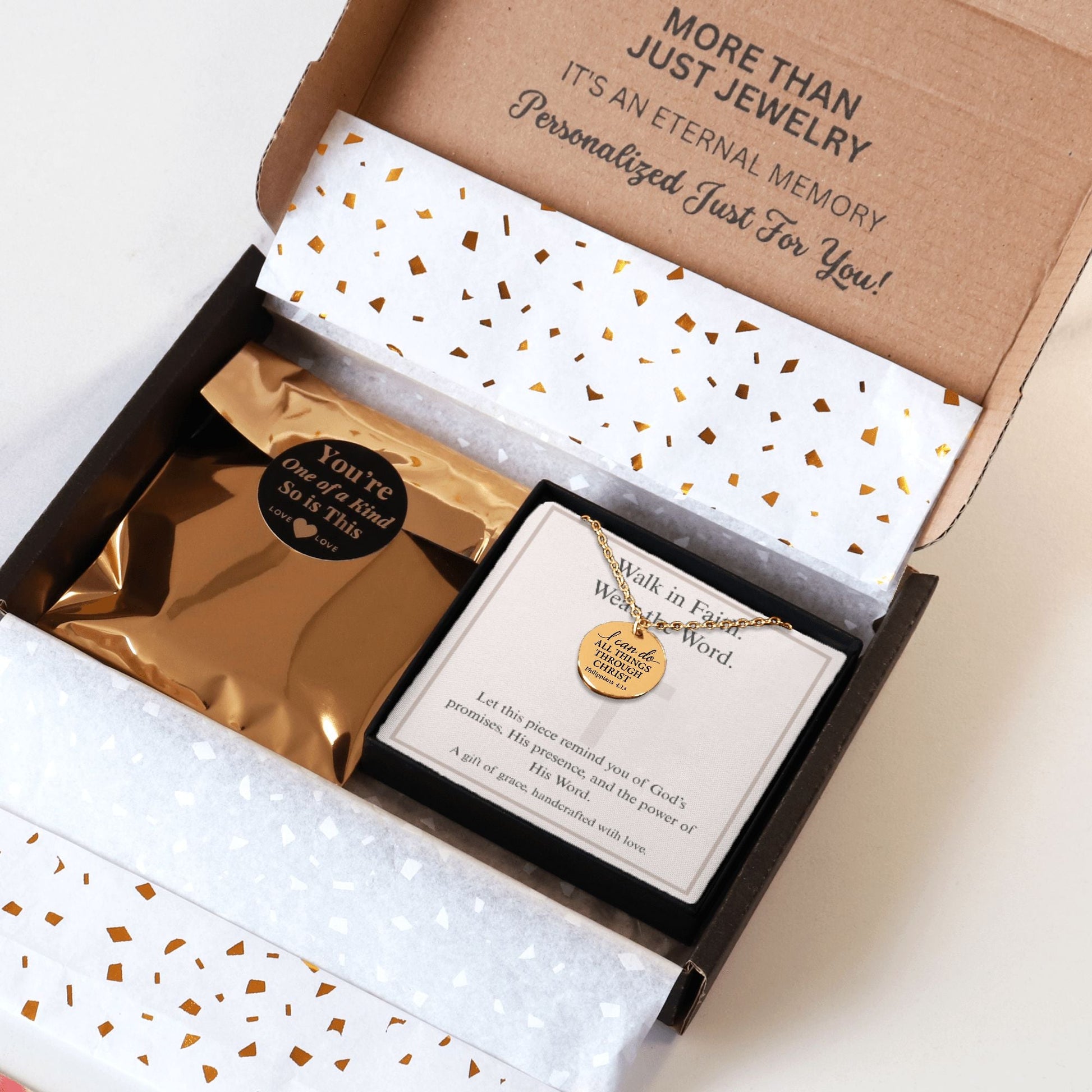 I Can Do All Things Coin Necklace – Philippians 4:13 Engraved Pendant - Bubble Gum Wink