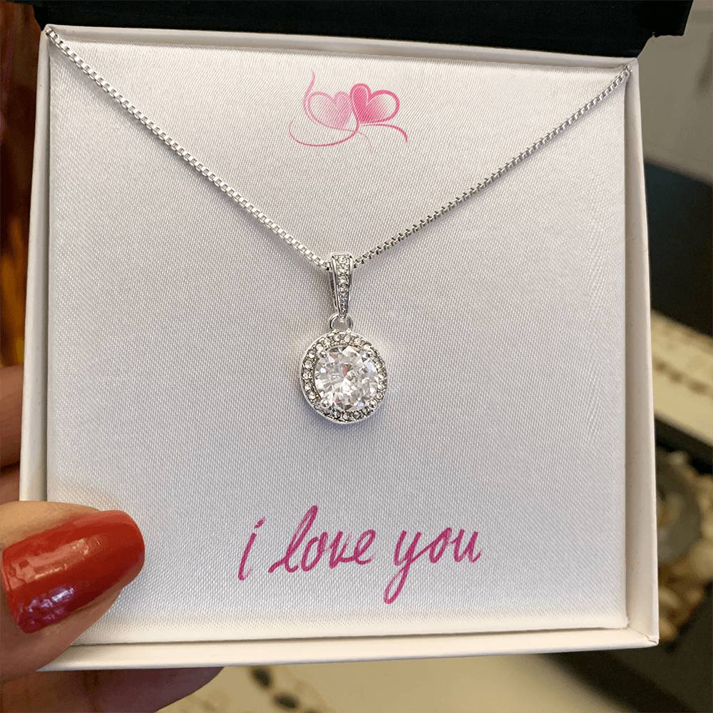 I Love You – Eternal Hope Necklace (14k White Gold Finish) - Bubble Gum Wink