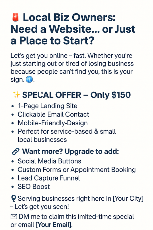 Landing Page Build Service – Get Your Business Online Fast - Bubble Gum Wink