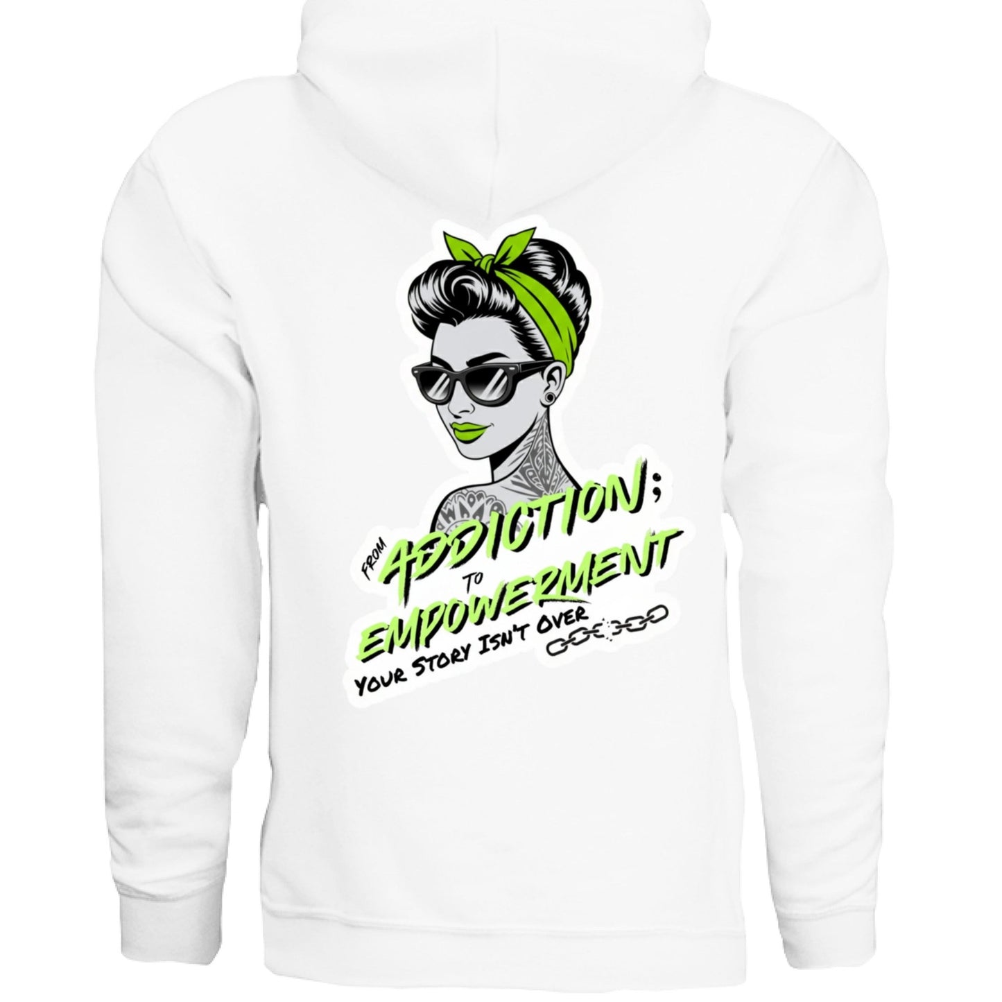 Lime Addiction → Empowerment Hoodie | Fierce Sweatshirt - Bubble Gum Wink