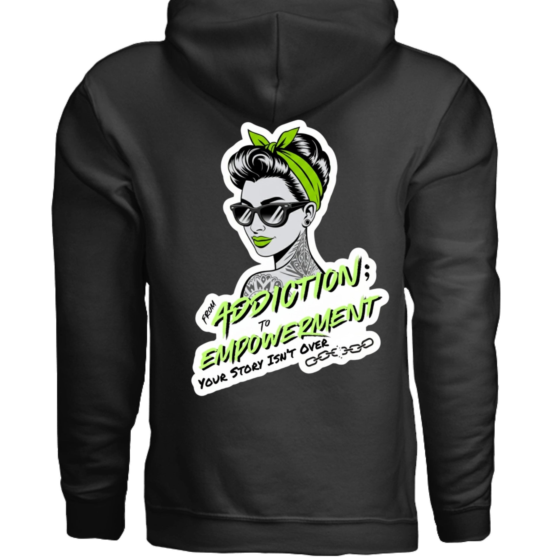 Lime Addiction → Empowerment Hoodie | Fierce Sweatshirt - Bubble Gum Wink