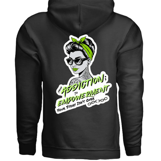 Lime Addiction → Empowerment Hoodie | Fierce Sweatshirt - Bubble Gum Wink