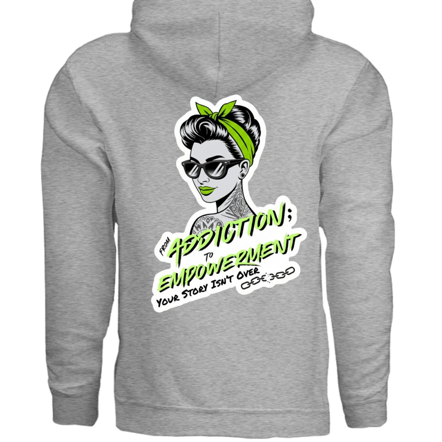 Lime Addiction → Empowerment Hoodie | Fierce Sweatshirt - Bubble Gum Wink