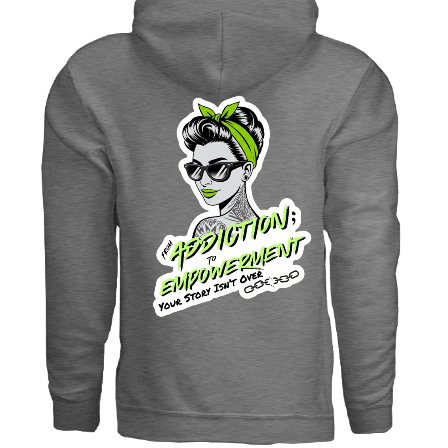 Lime Addiction → Empowerment Hoodie | Fierce Sweatshirt - Bubble Gum Wink
