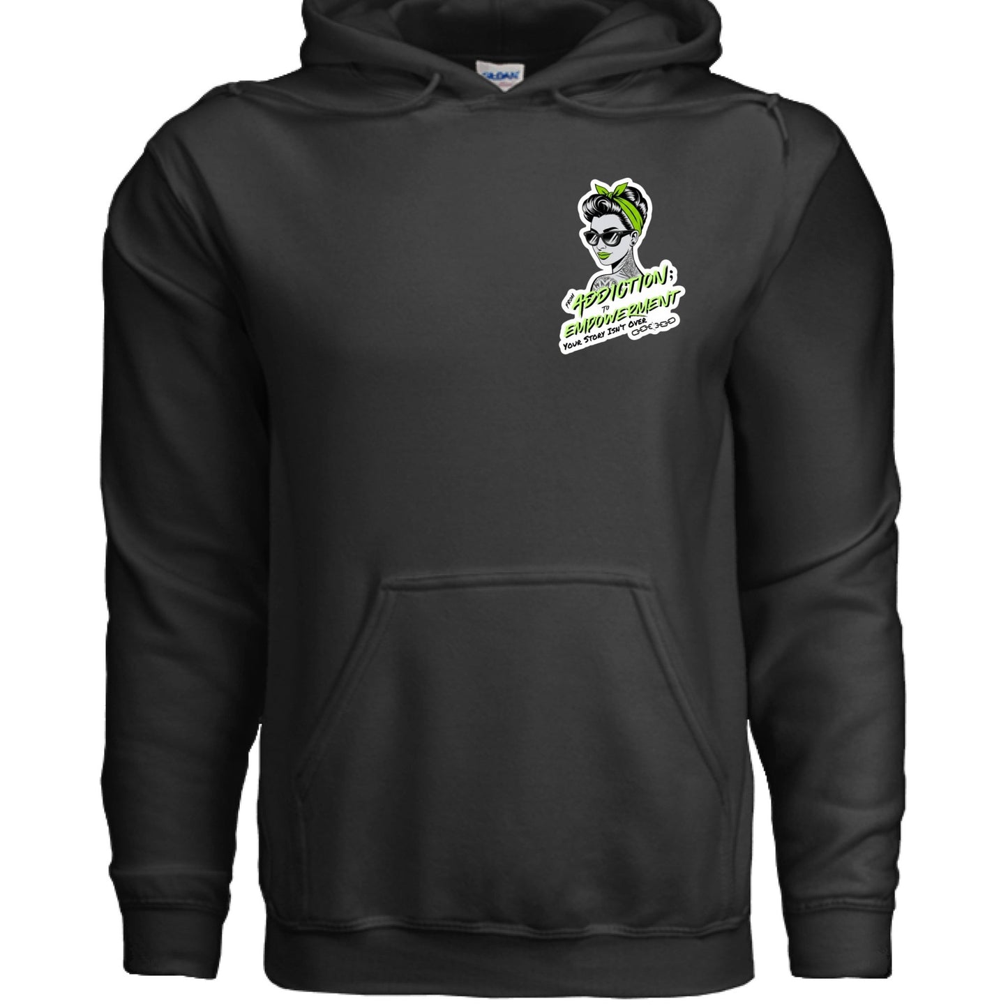 Lime Addiction → Empowerment Hoodie | Fierce Sweatshirt - Bubble Gum Wink