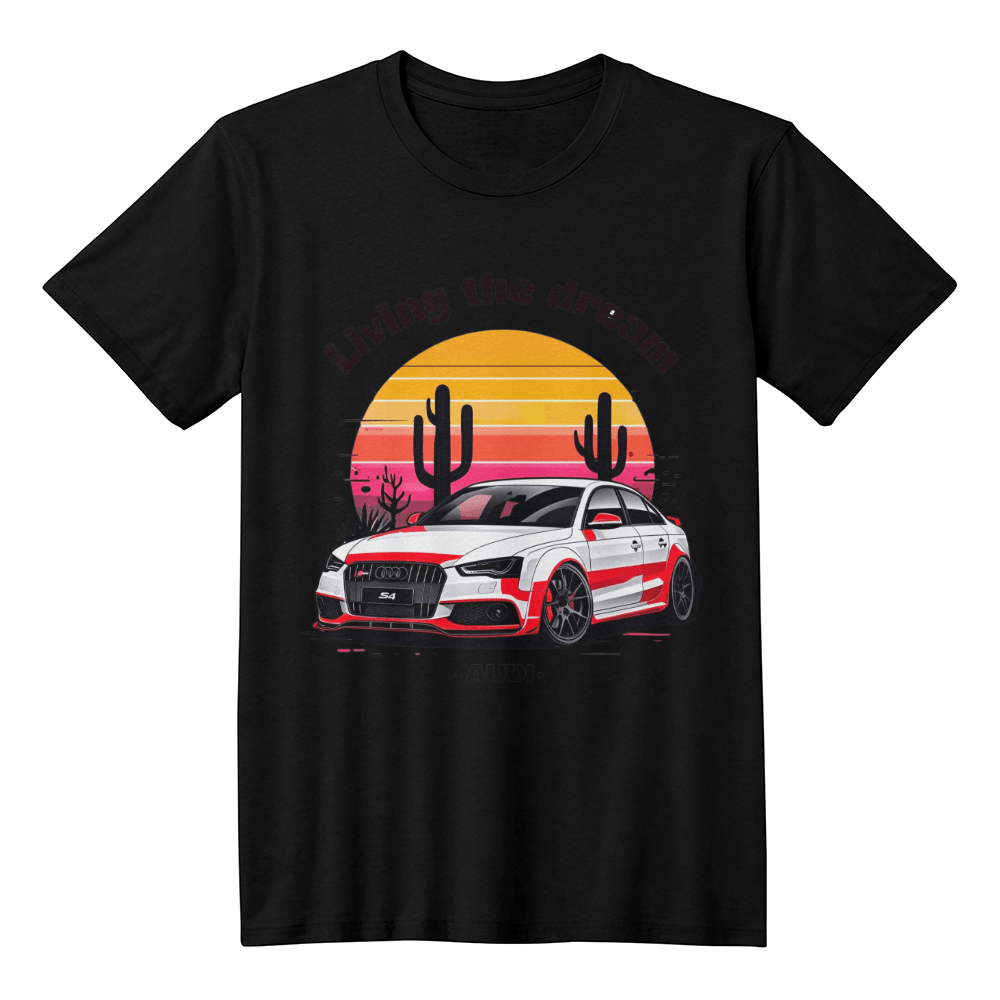 Living the Dream – Audi Desert Sunset Tee - Bubble Gum Wink