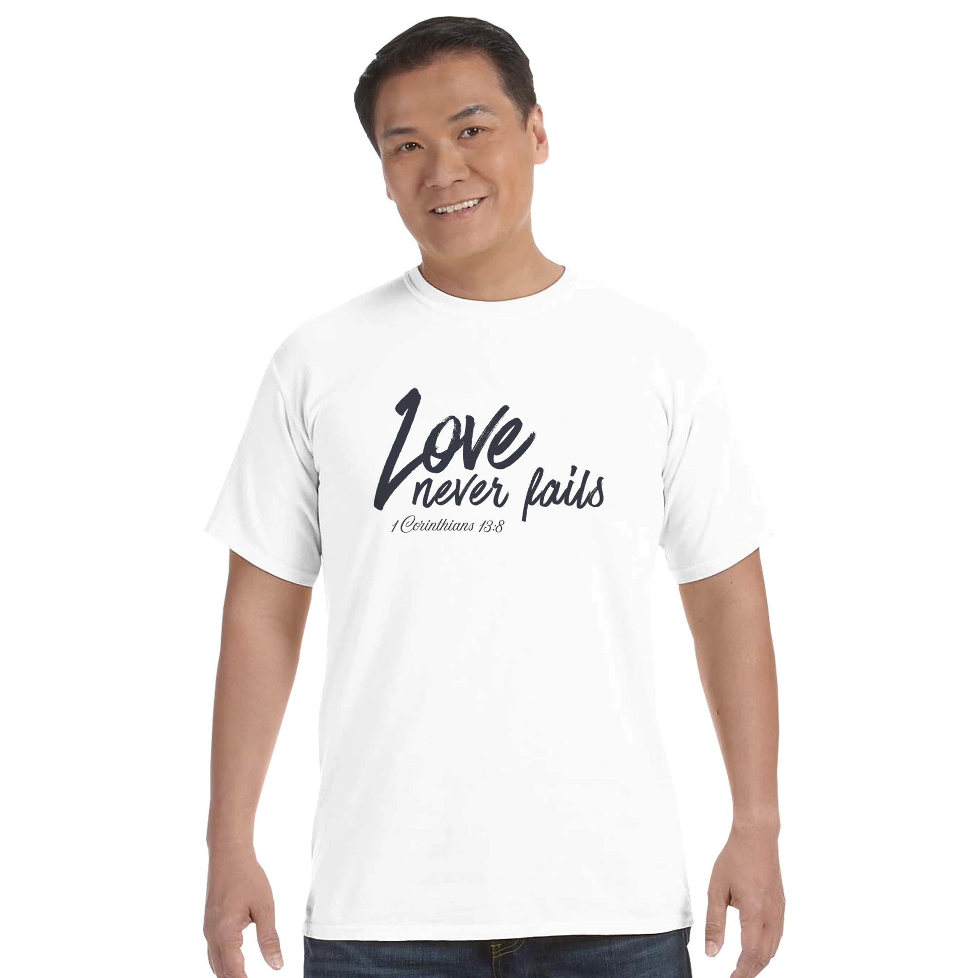 Love never Fails Faith Forward Tee - Bubble Gum Wink