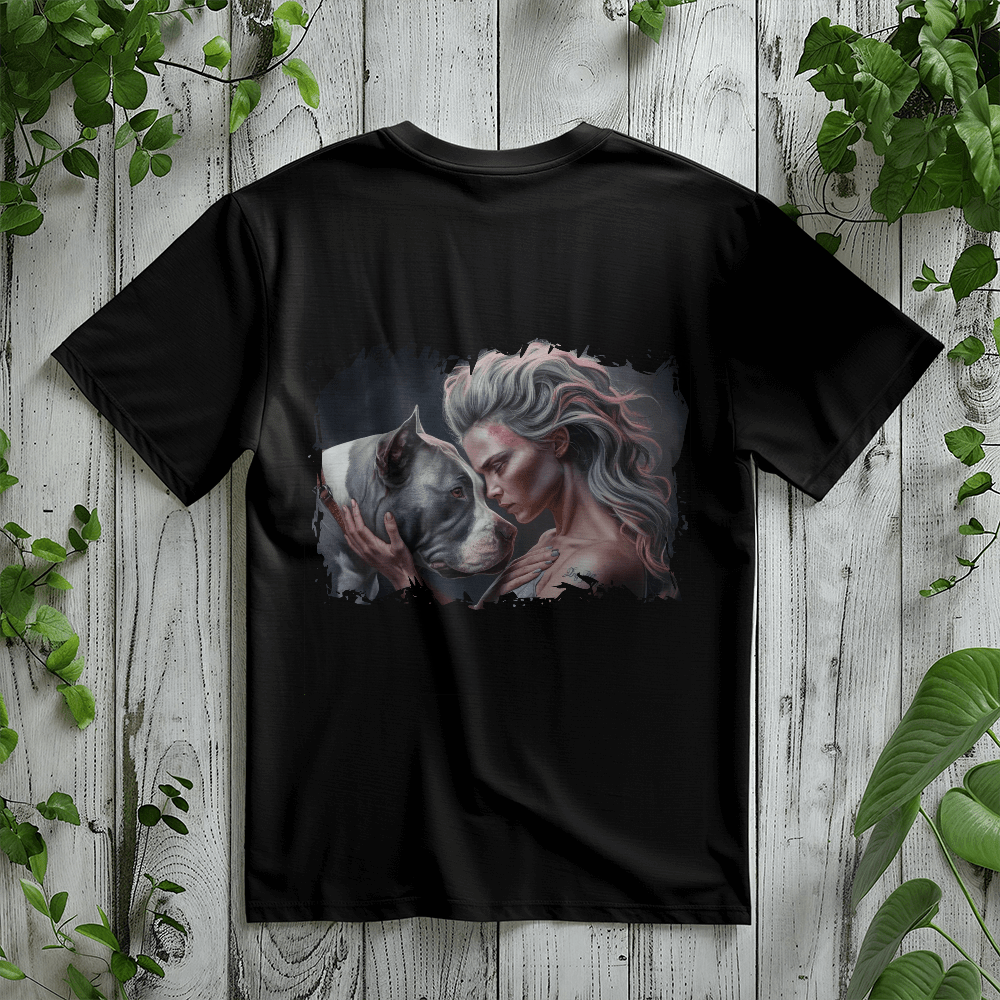 Loyal Souls – Woman & Pit Back - Print Tee - Bubble Gum Wink