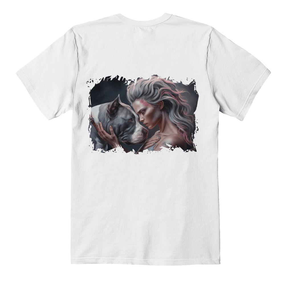 Loyal Souls – Woman & Pit Back - Print Tee - Bubble Gum Wink