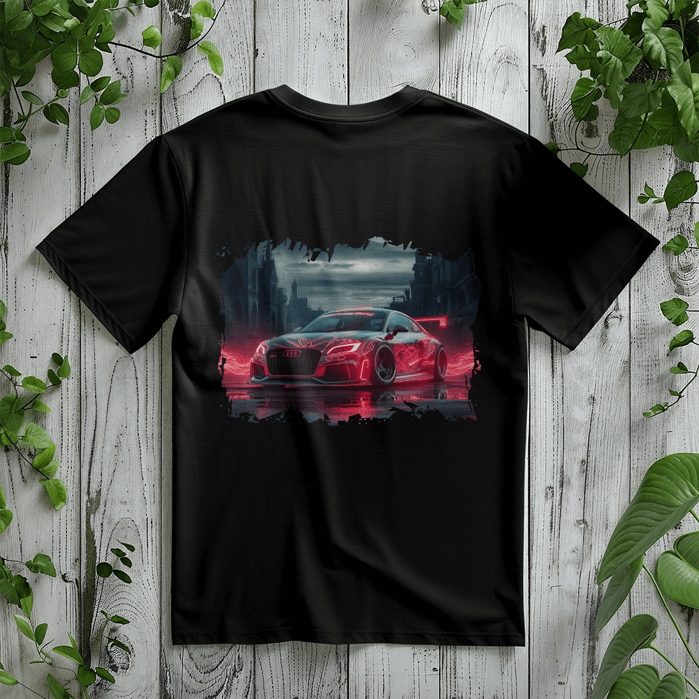 Midnight Racer – Audi RS Power Back - Print Tee - Bubble Gum Wink