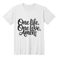 One Life, One Love, Amen – Script Faith Tee - Bubble Gum Wink