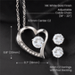 Our First Valentine’s – Heart Necklace & CZ Earring Gift Set - Bubble Gum Wink