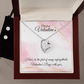Our First Valentine’s – Heart Necklace & CZ Earring Gift Set - Bubble Gum Wink