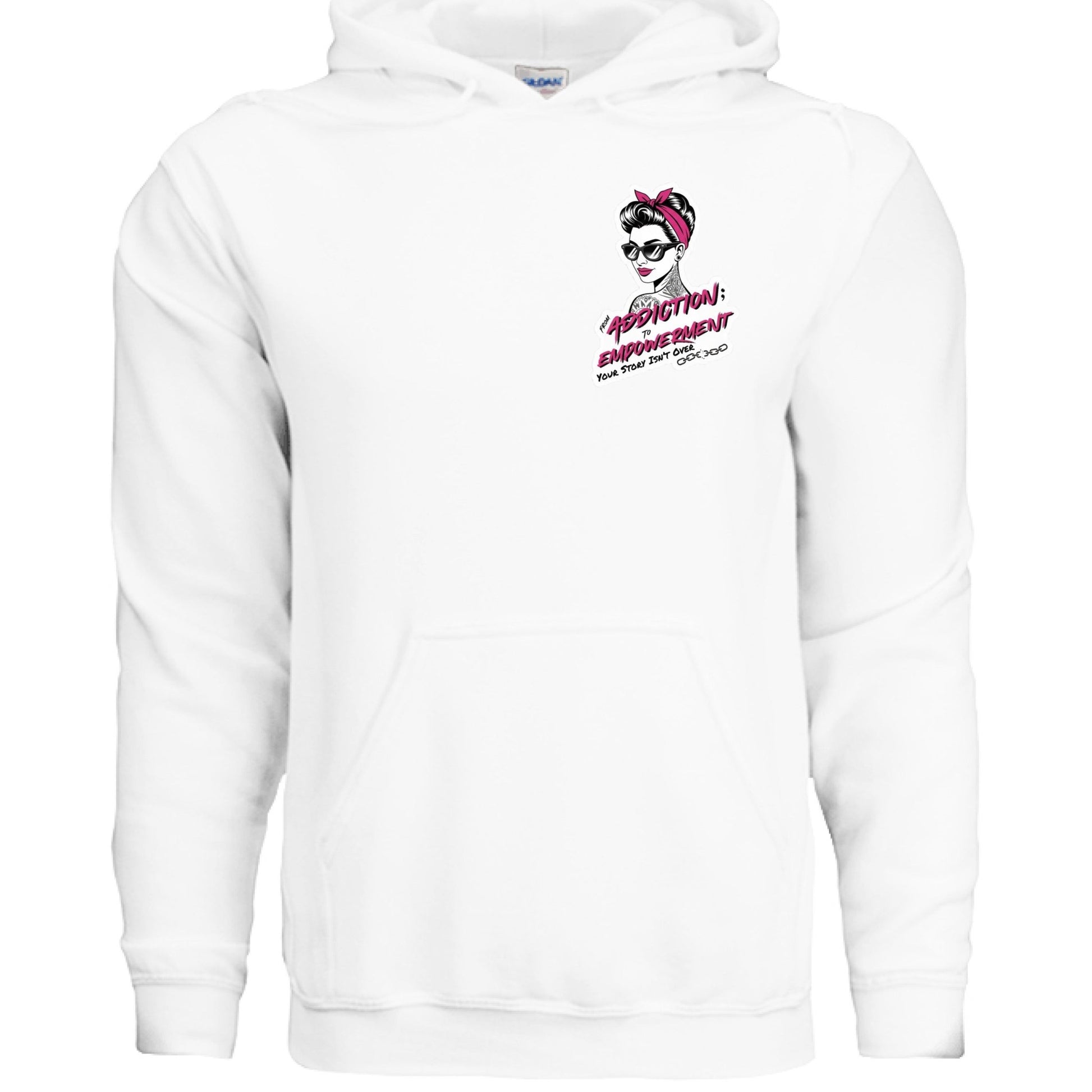 Pink Addiction → Empowerment Hoodie | Fierce Sweatshirt - Bubble Gum Wink