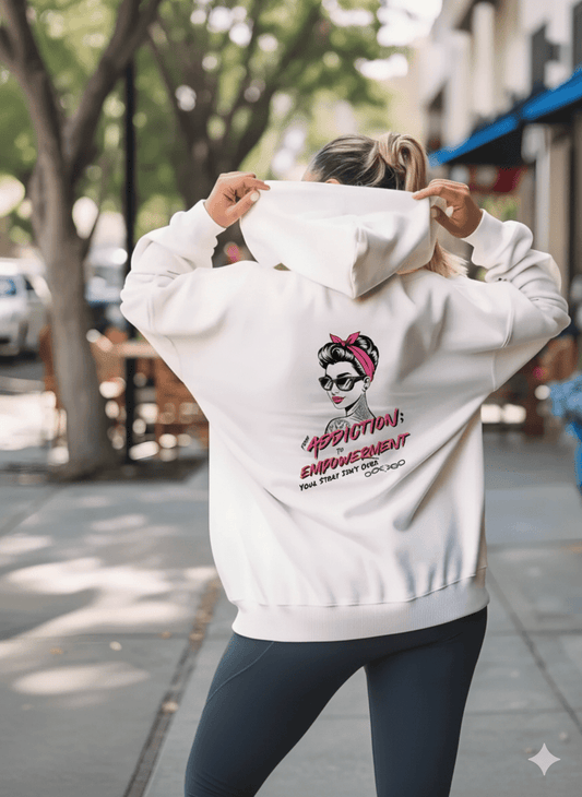 Pink Addiction → Empowerment Hoodie | Fierce Sweatshirt - Bubble Gum Wink