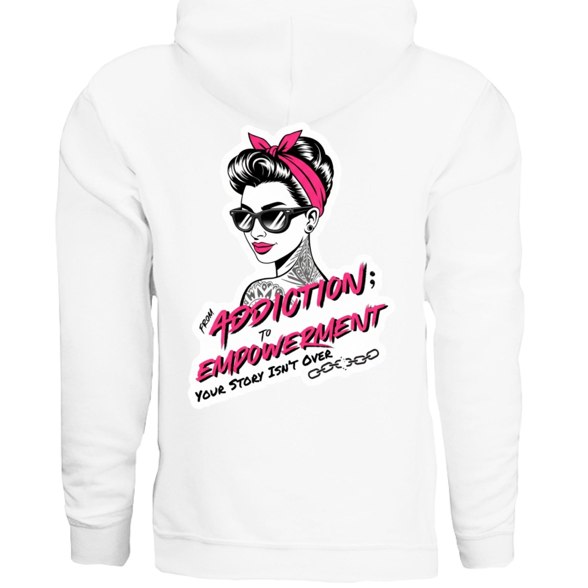 Pink Addiction → Empowerment Hoodie | Fierce Sweatshirt - Bubble Gum Wink