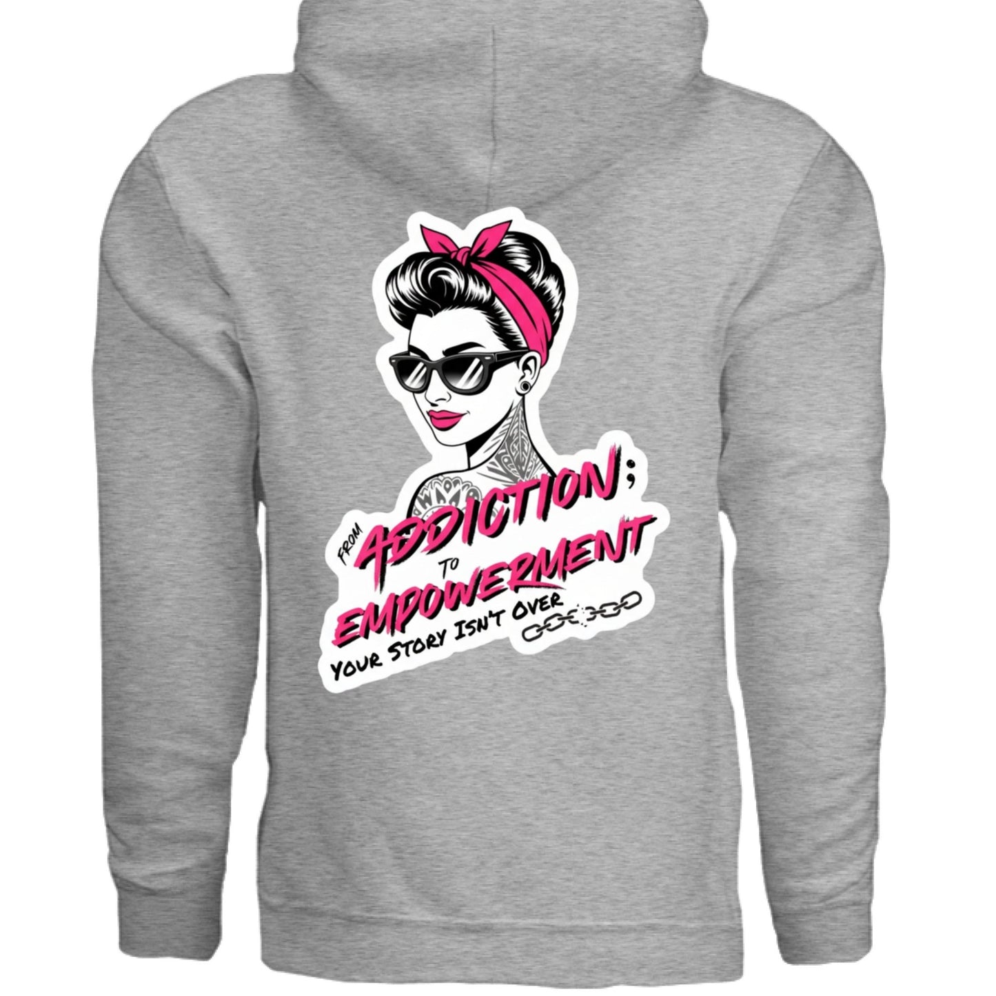 Pink Addiction → Empowerment Hoodie | Fierce Sweatshirt - Bubble Gum Wink