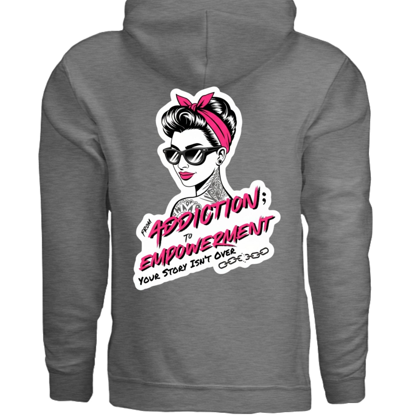 Pink Addiction → Empowerment Hoodie | Fierce Sweatshirt - Bubble Gum Wink