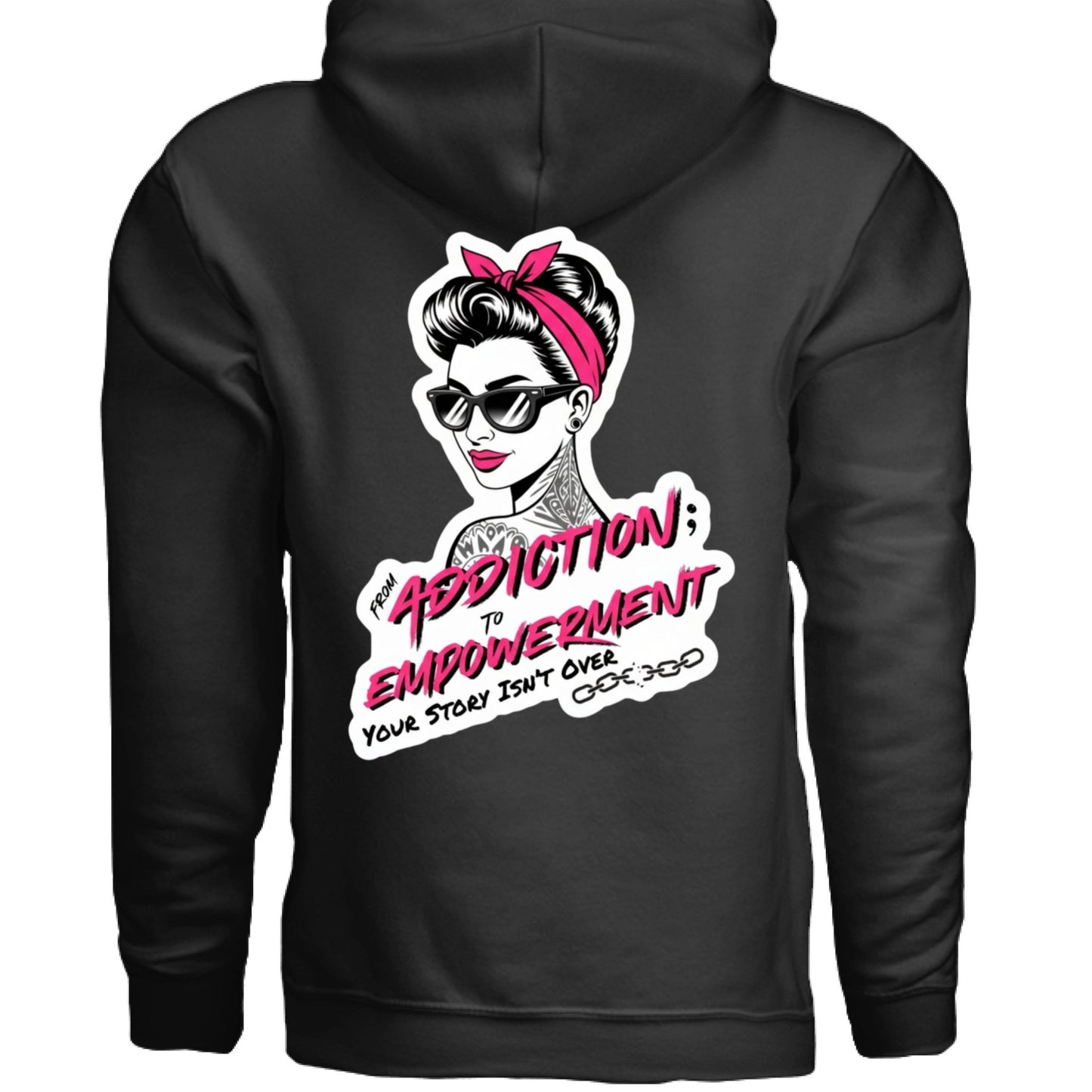 Pink Addiction → Empowerment Hoodie | Fierce Sweatshirt - Bubble Gum Wink