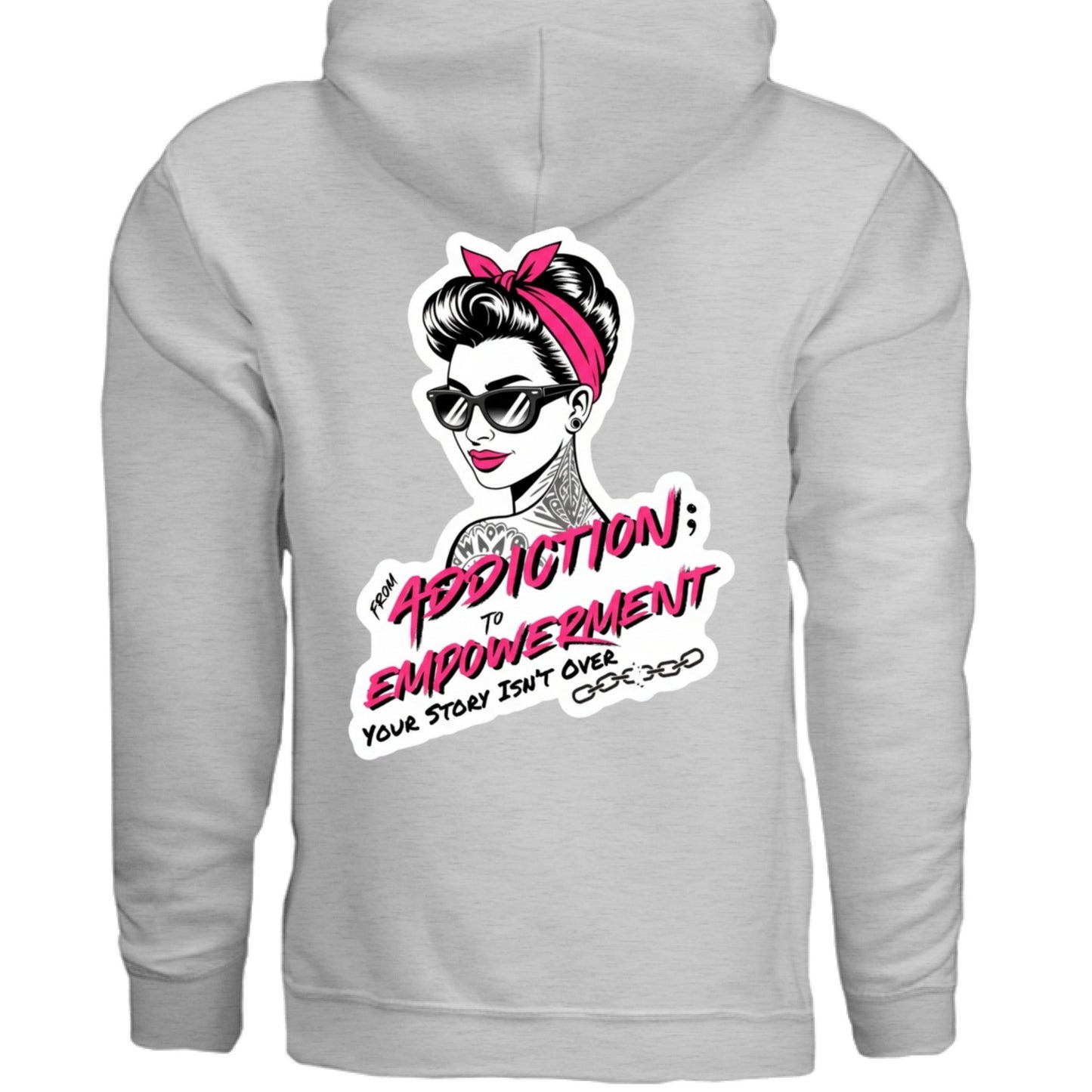 Pink Addiction → Empowerment Hoodie | Fierce Sweatshirt - Bubble Gum Wink