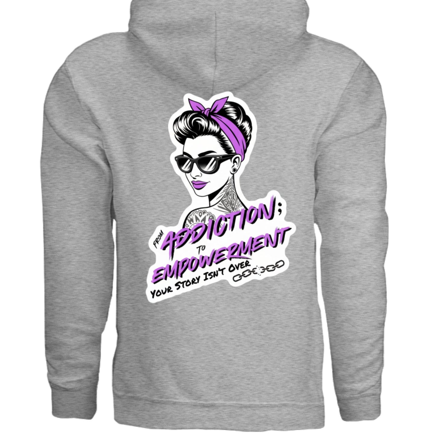 Purple Addiction → Empowerment Hoodie | Fierce Sweatshirt - Bubble Gum Wink