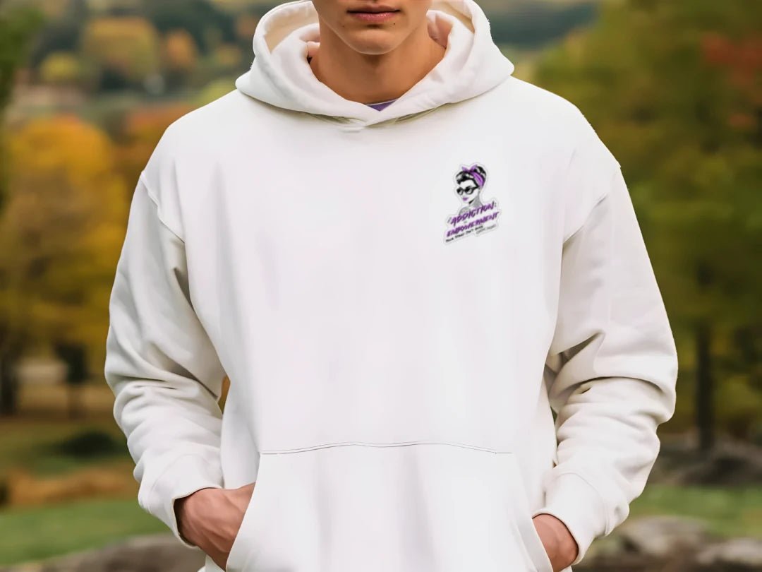 Purple Addiction → Empowerment Hoodie | Fierce Sweatshirt - Bubble Gum Wink