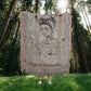 Rebel to Redemption™ Woven Blanket – Faith & Grit Comfort Throw - Bubble Gum Wink