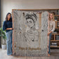 Rebel to Redemption™ Woven Blanket – Faith & Grit Comfort Throw - Bubble Gum Wink