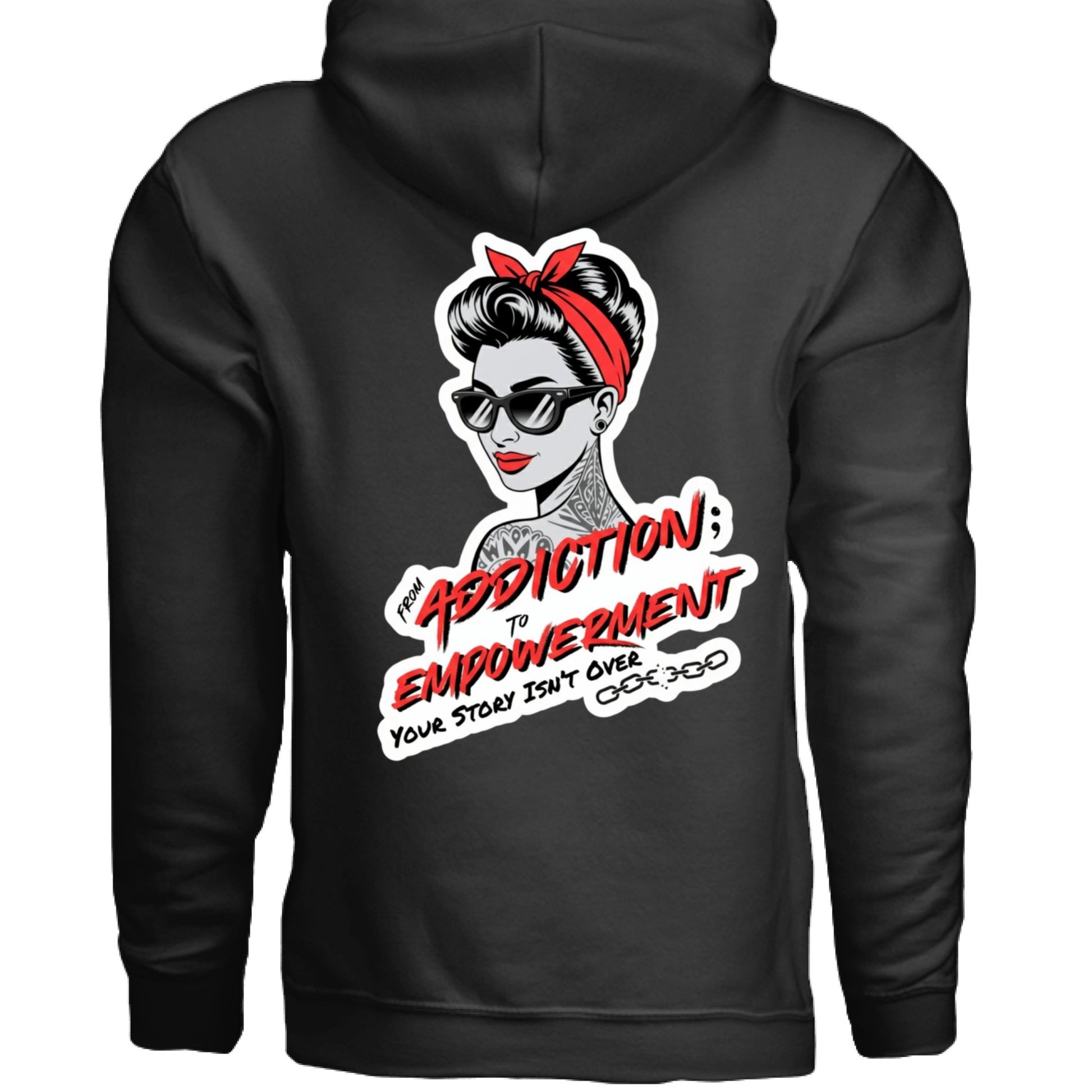 Red Addiction → Empowerment Hoodie | Fierce Sweatshirt - Bubble Gum Wink
