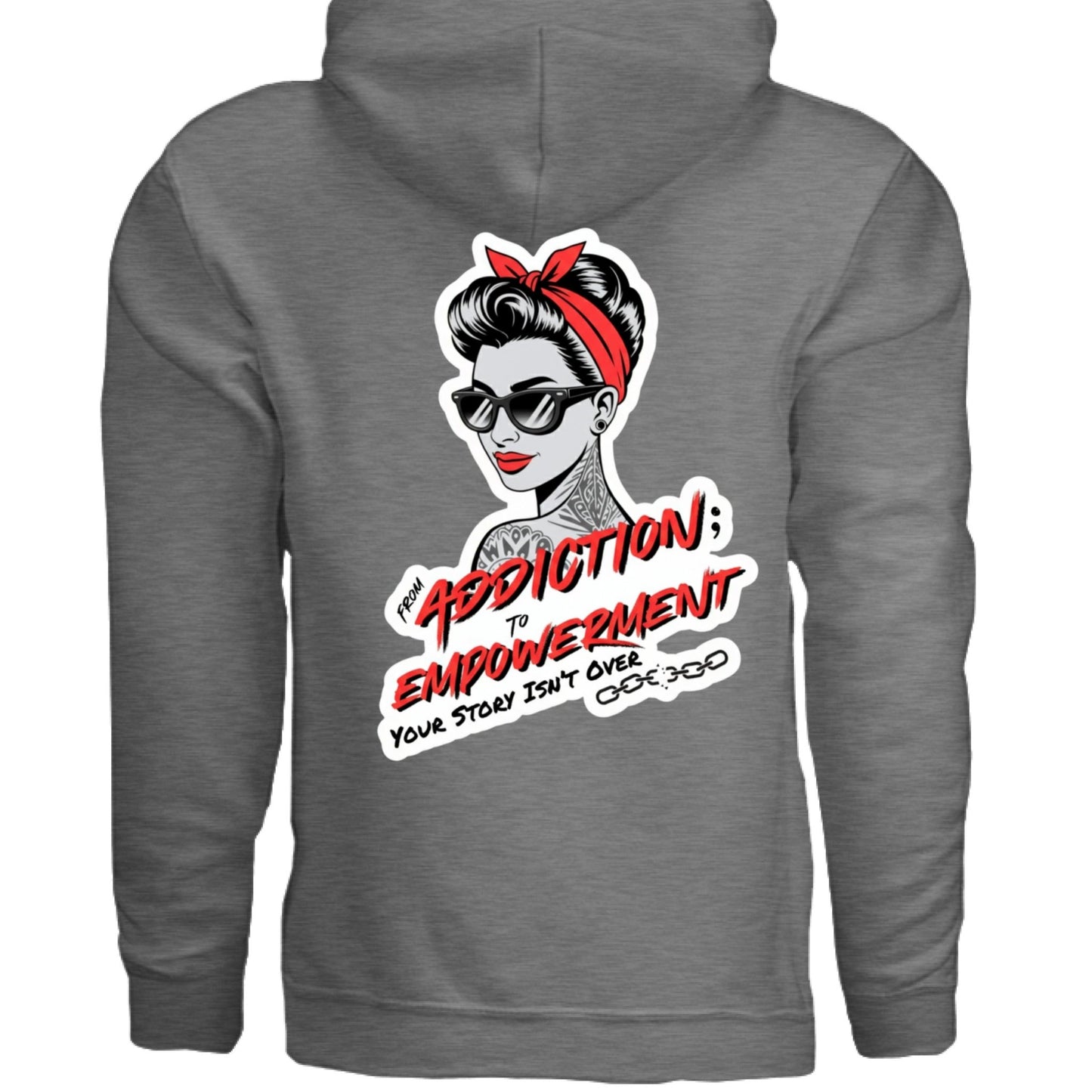 Red Addiction → Empowerment Hoodie | Fierce Sweatshirt - Bubble Gum Wink