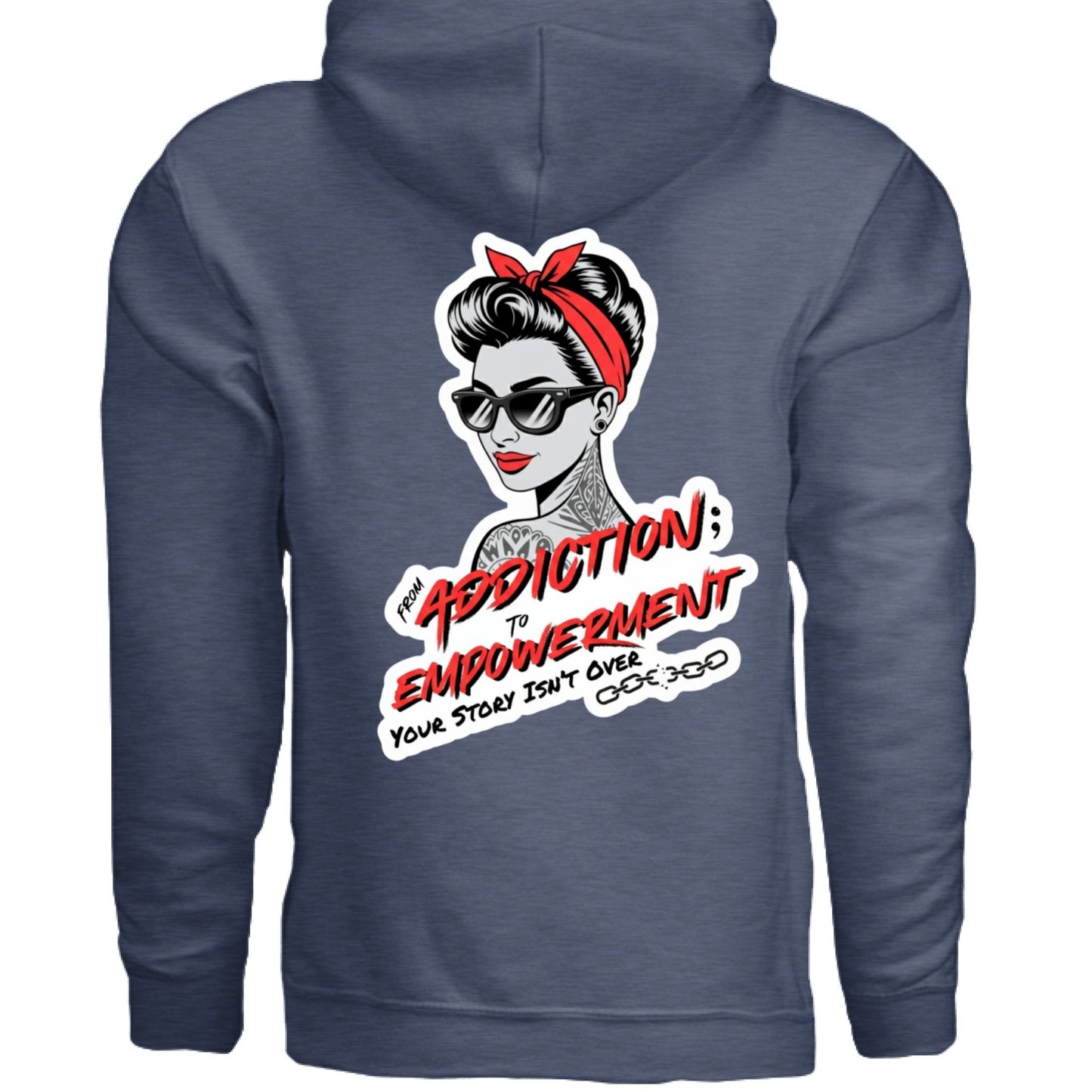 Red Addiction → Empowerment Hoodie | Fierce Sweatshirt - Bubble Gum Wink