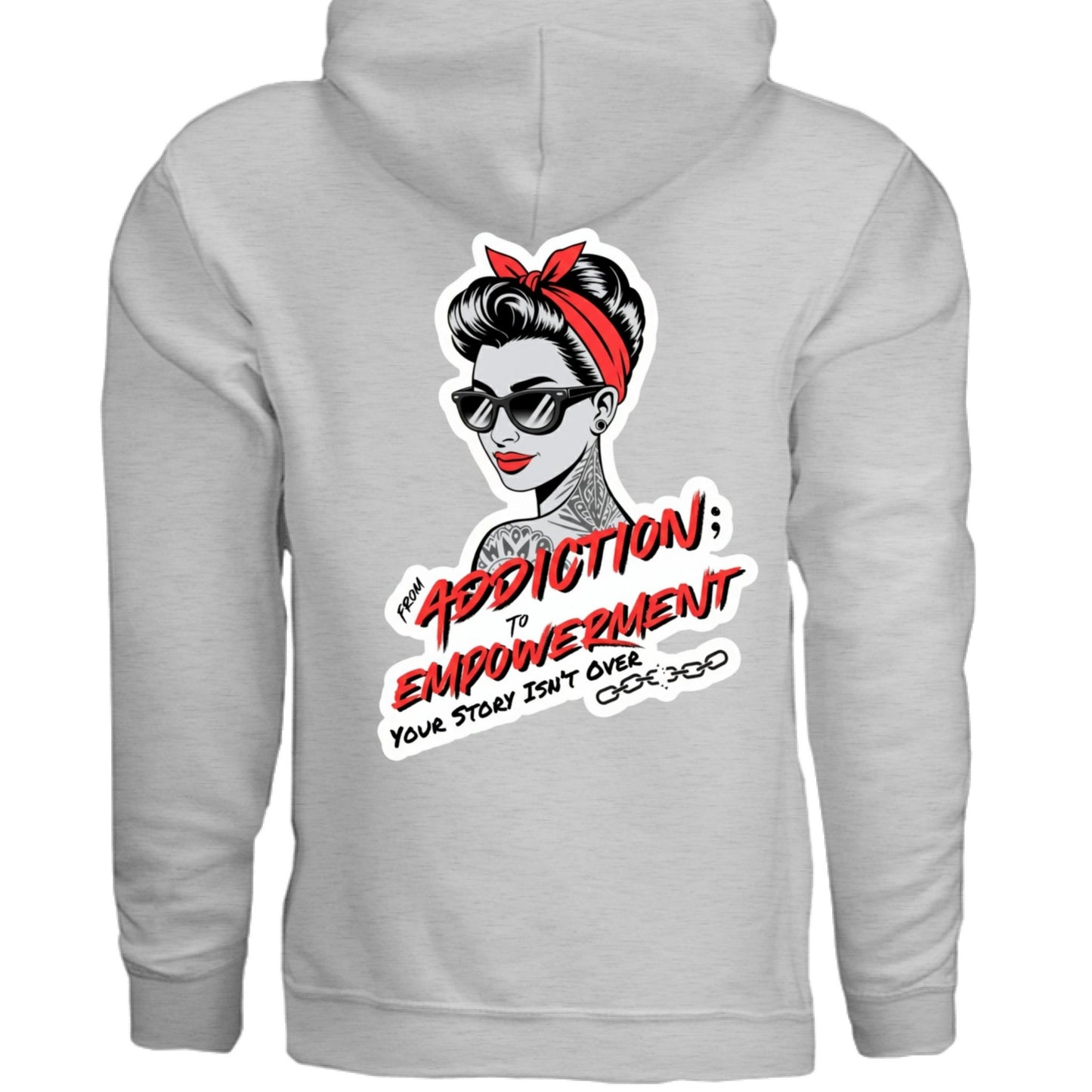 Red Addiction → Empowerment Hoodie | Fierce Sweatshirt - Bubble Gum Wink