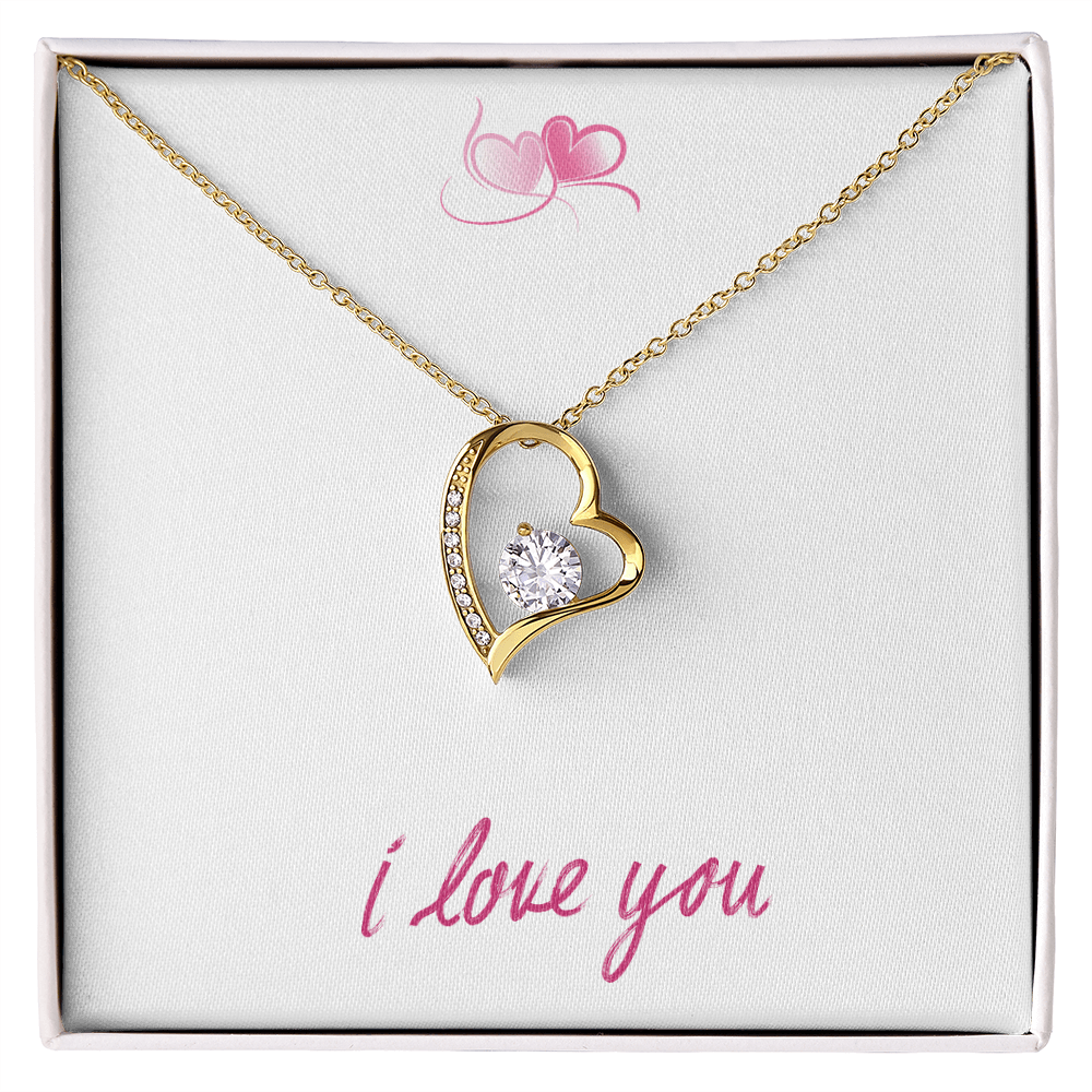 Simple - I Love you heart necklace - Bubble Gum Wink