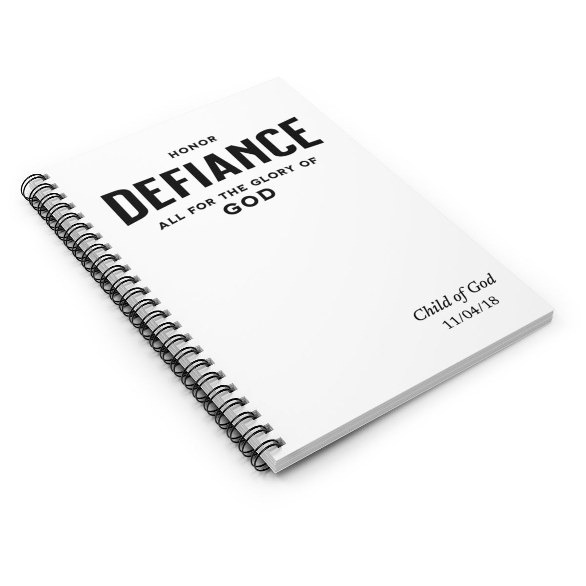 Honor Defiance - Spiral Notebook - Ruled Line