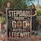 Stepdads – Proof God Recycles Legends Woven Throw Blanket - Bubble Gum Wink