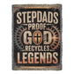 Stepdads – Proof God Recycles Legends Woven Throw Blanket - Bubble Gum Wink